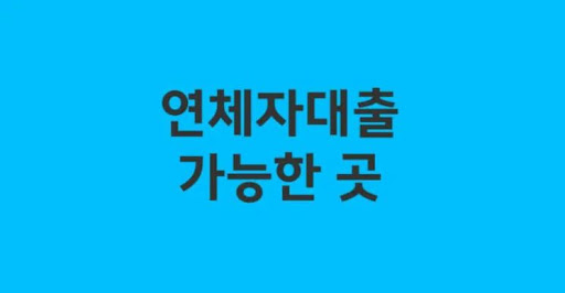 연체자대출의 장점과 특징